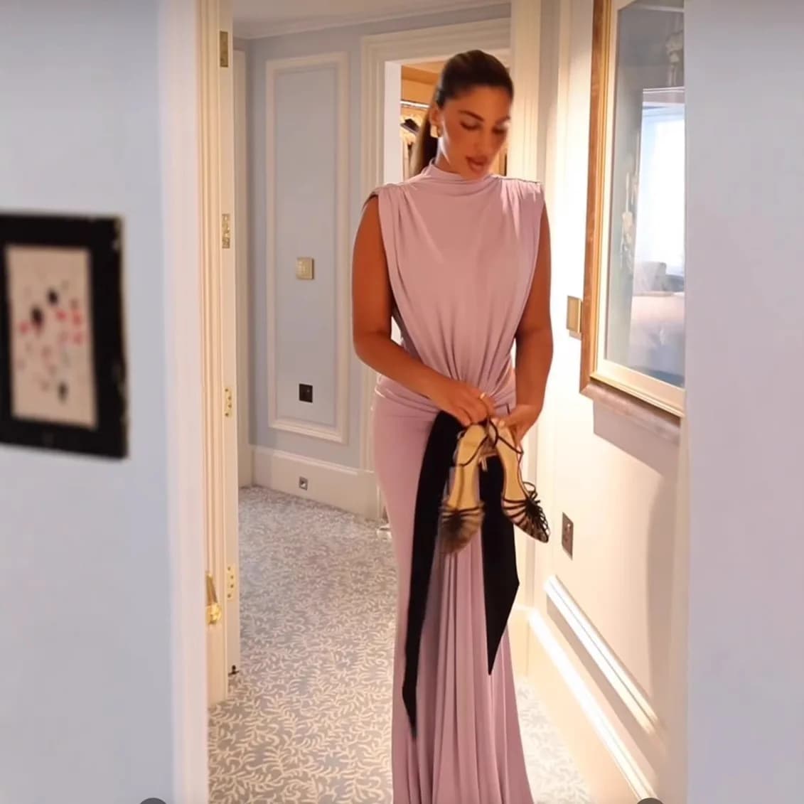 Elegant Lace Up Maxi Dress Sexy Sleeveless Backless Hollow Out Party Evening Long Dresses Female Summer New White Purple Robes