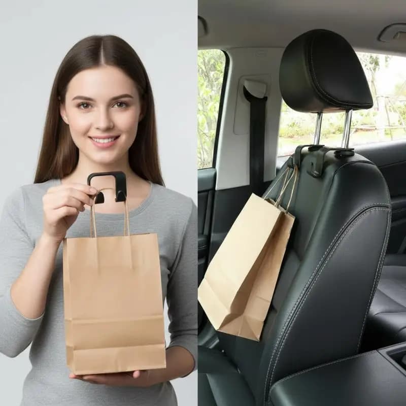 Gancio per poggiatesta auto 4/2/1 pezzi per organizer sedile posteriore, portaoggetti per borse, borsette, vestiti, cappotti