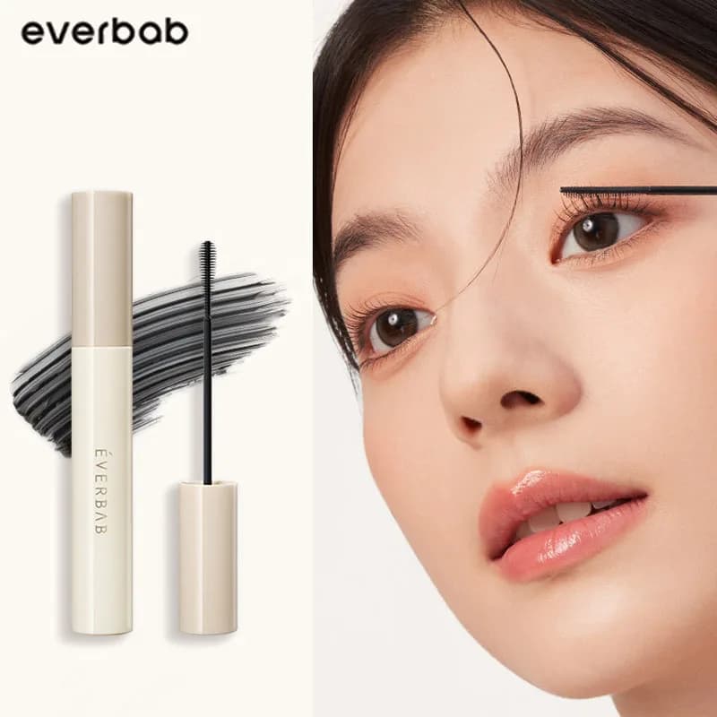 Everbab Mascara 3D Curly Impermeabile Allungante Ultra-fine Lunga Durata 12H Anti-grumi Anti-sbavature Nero Marrone Primer Ciglia