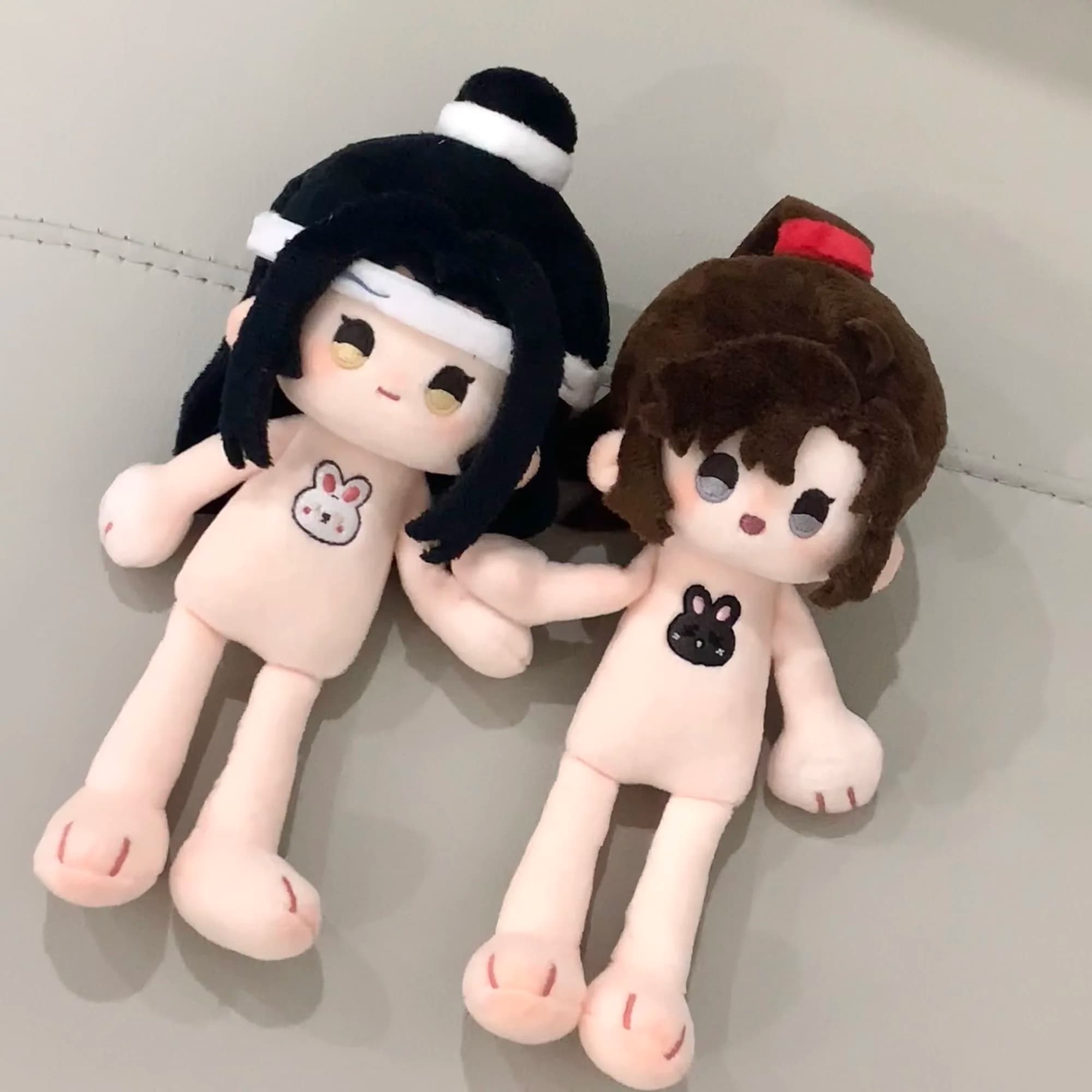 Original Demonic Ancestor Wei Wuxian Blue Forgetting Machine Attributo Cosplay Bambola in cotone con corpo a martello da 10 cm