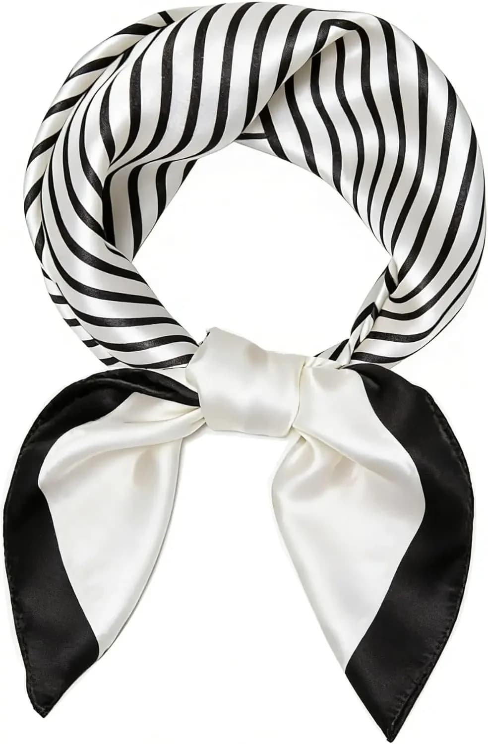 Foulard da donna - Sciarpa quadrata in seta effetto bandana antivento alla moda versatile coordinabile con stampa hijab