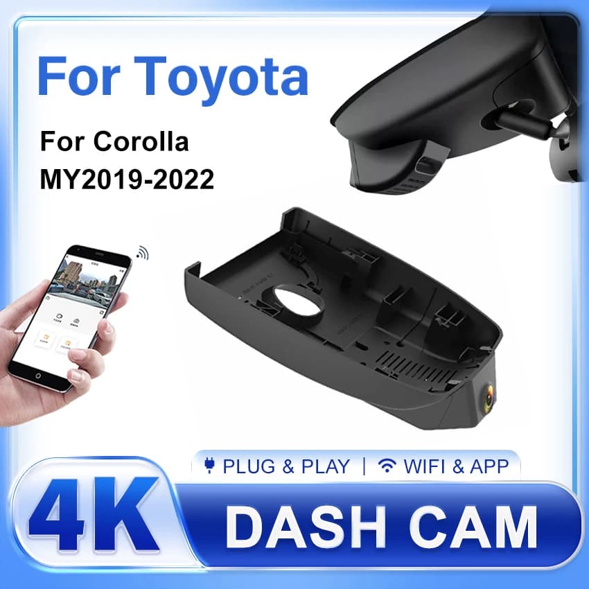 4K HD 2160P Plug and play Wifi Car DVR videoregistratore Dash Cam Camera per Toyota Corolla 2022 2021 2020 2019 controllo APP DashCam