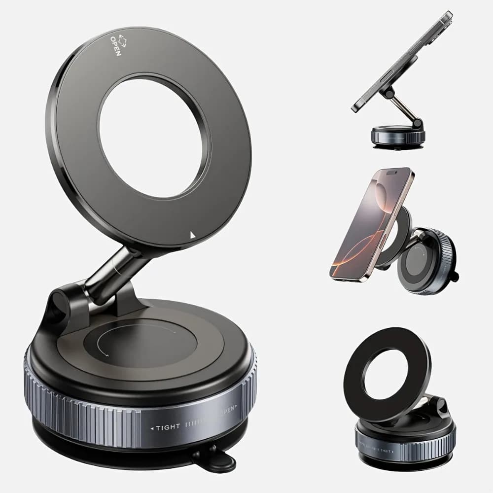 Supporto per telefono per auto Supporto per telefono magnetico sottovuoto pieghevole multifunzionale adatto per palestra Specchi da bagno Piastrelle in ceramica Marmo