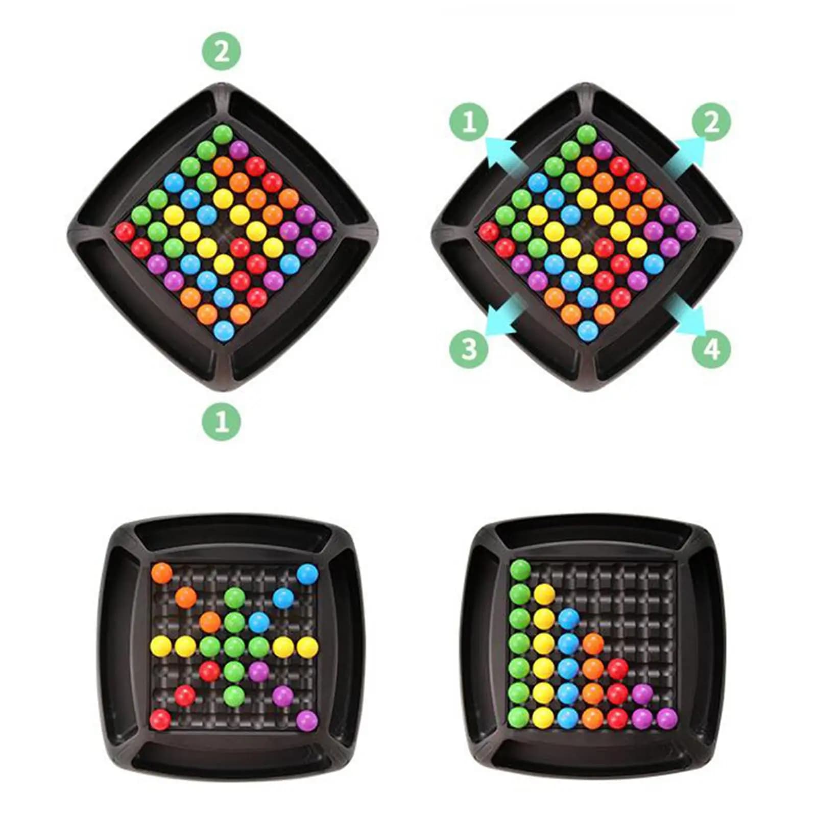 Gioco da Tavolo Educativo per la Rimozione delle Perline, 48 Pezzi, Set di Scacchi per lo Sviluppo Cognitivo