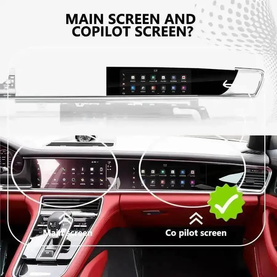 Navigatore GPS intelligente da 10,9 pollici per Porsche Panamera 2017-2023 con CarPlay wireless, Android Auto, 4G, WiFi, Bluetooth e stereo.