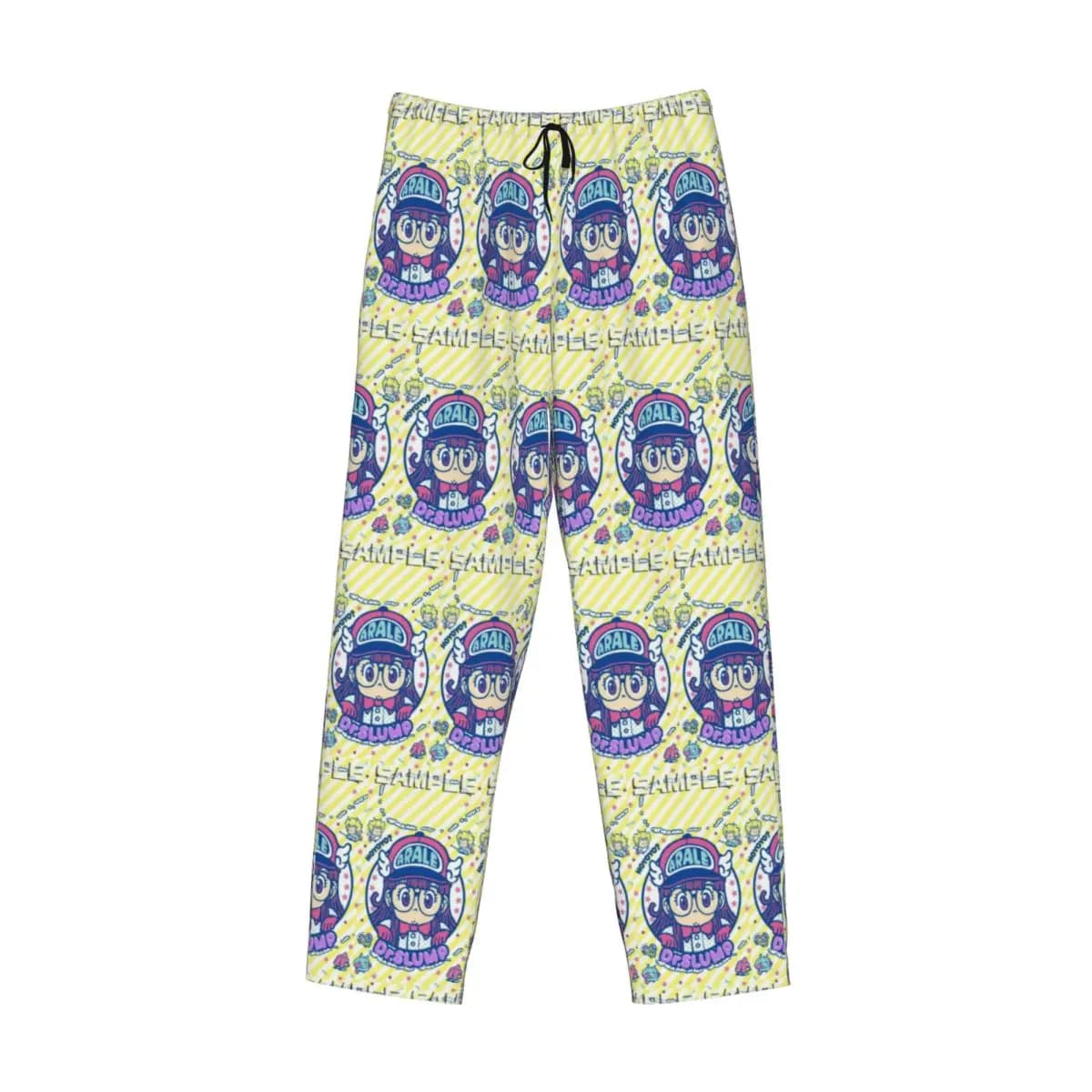 Pantaloni pigiama personalizzati Dr.Slump-Robot Girl Arale Hoyoyo Pantaloni da notte da uomo con tasche