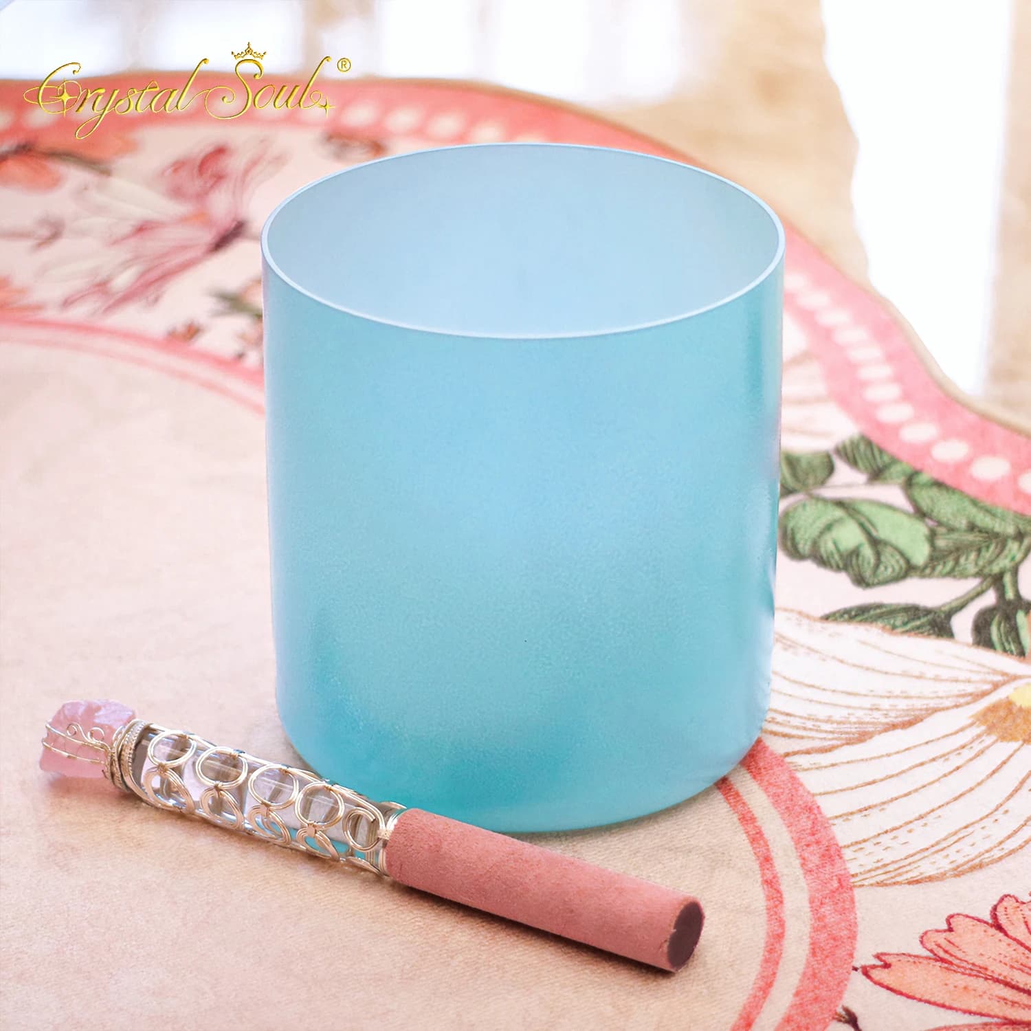 Crystal Soul 6.5 Inch 432Hz D Prefect Pitch Crystal Singing Bowl for Sound Healing Manufacturer Direct Delivery
