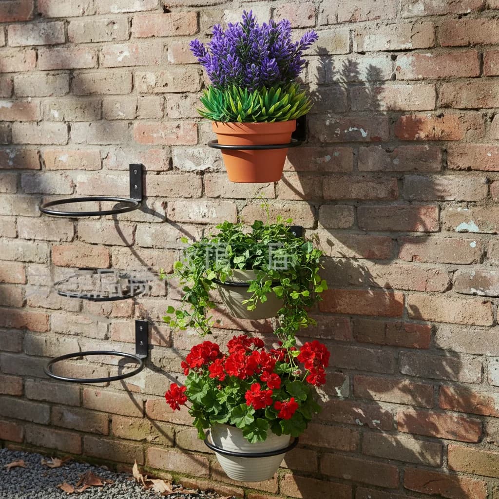 1pcs Metal Wall Hanging Rack For Plant Pots Iron Flower Pot Plant Support For Garden Balcony Lantern Decoration