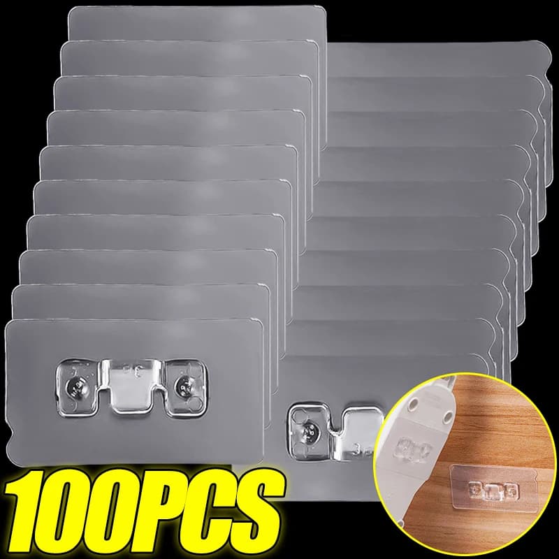 100/2 pezzi ganci da parete adesivi biadesivi ganci a ventosa trasparenti ganci per cornici per foto resistenti supporti per prese di stoccaggio