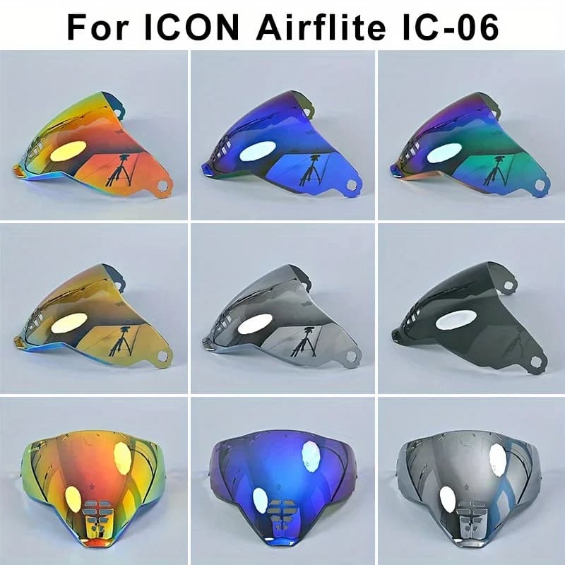 Visiera IC-06 per ICON Airflite IC-06 Scudi per casco moto Protezione UV Cascos Visera Visiera Protezione solare Parabrezza