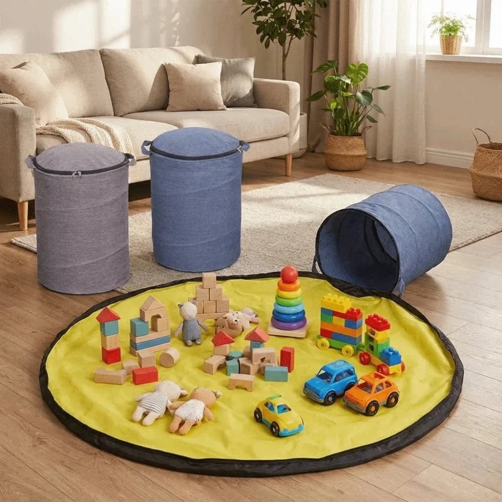 Large Capacity Game Mat Storage Bucket Detachable Hand-held Storage Bucket Dust-proof Quick Storage Children's Storage Bag