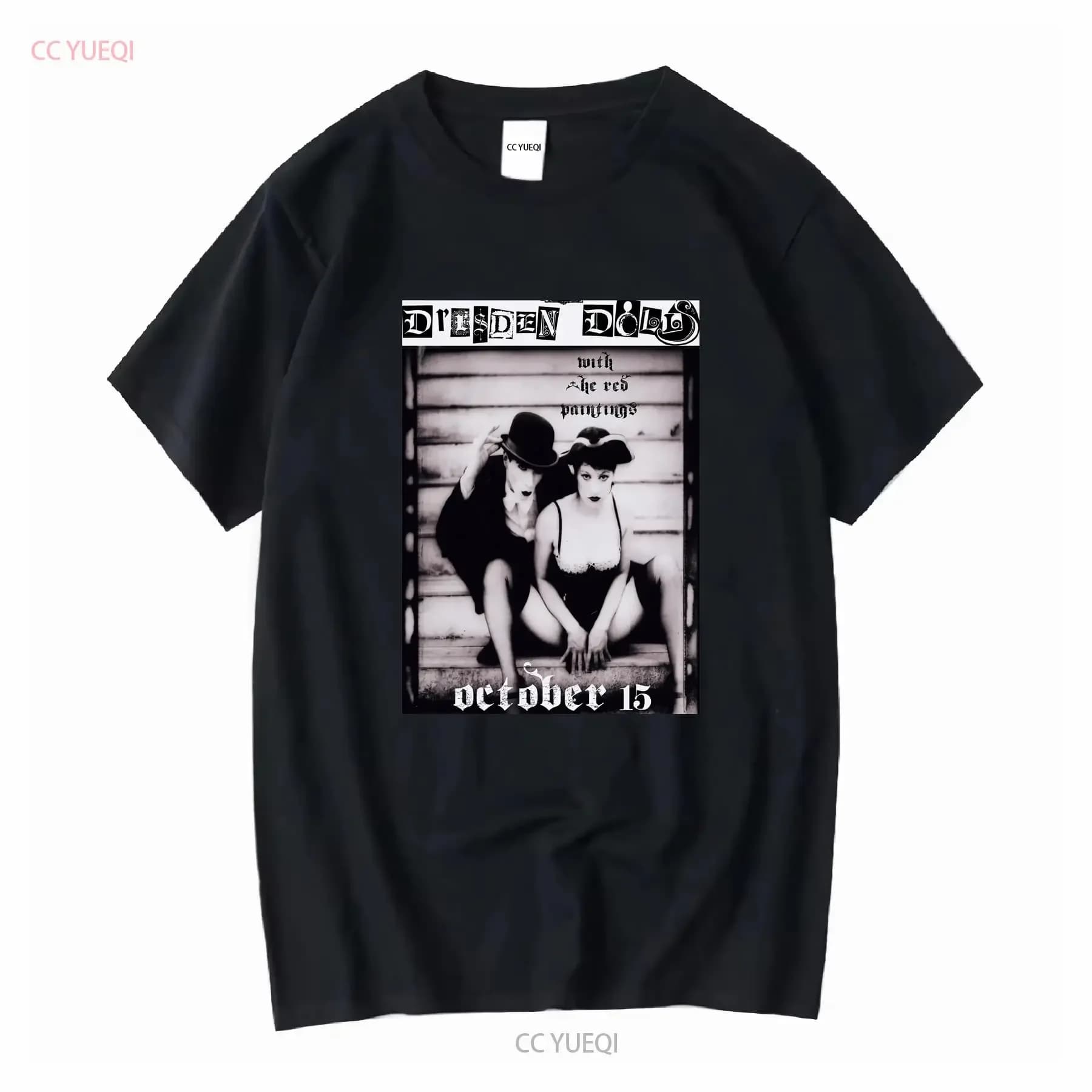The Rise And Times Of Dresden Dolls Cotton T-shirt da uomo nera di tutte le taglie NE743 grafica casual lavata vintage a maniche lunghe