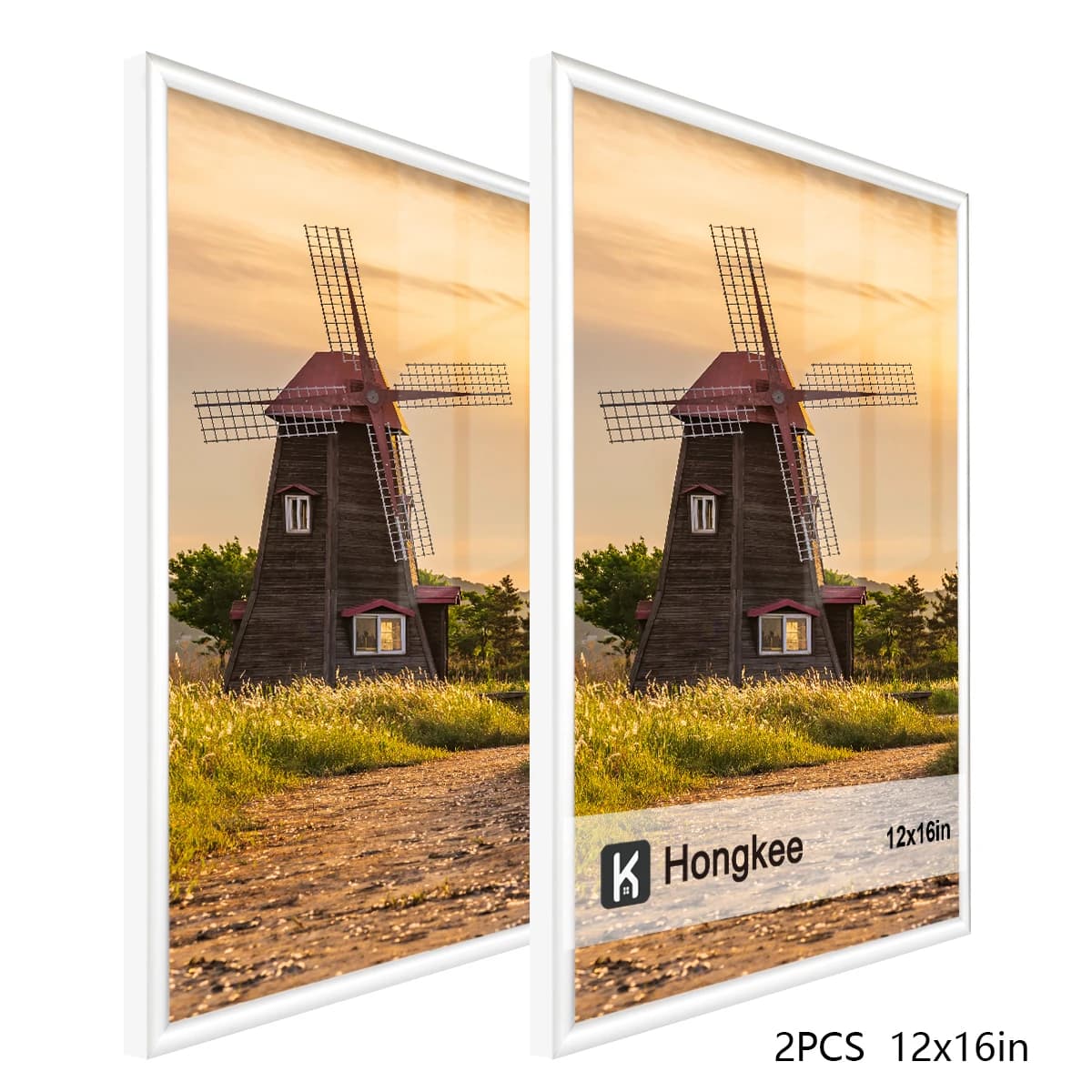 Classic Black Picture Frame Set,12x16 Horizontal & Vertical Hanging Picture Frames, Vertical Wall Gallery