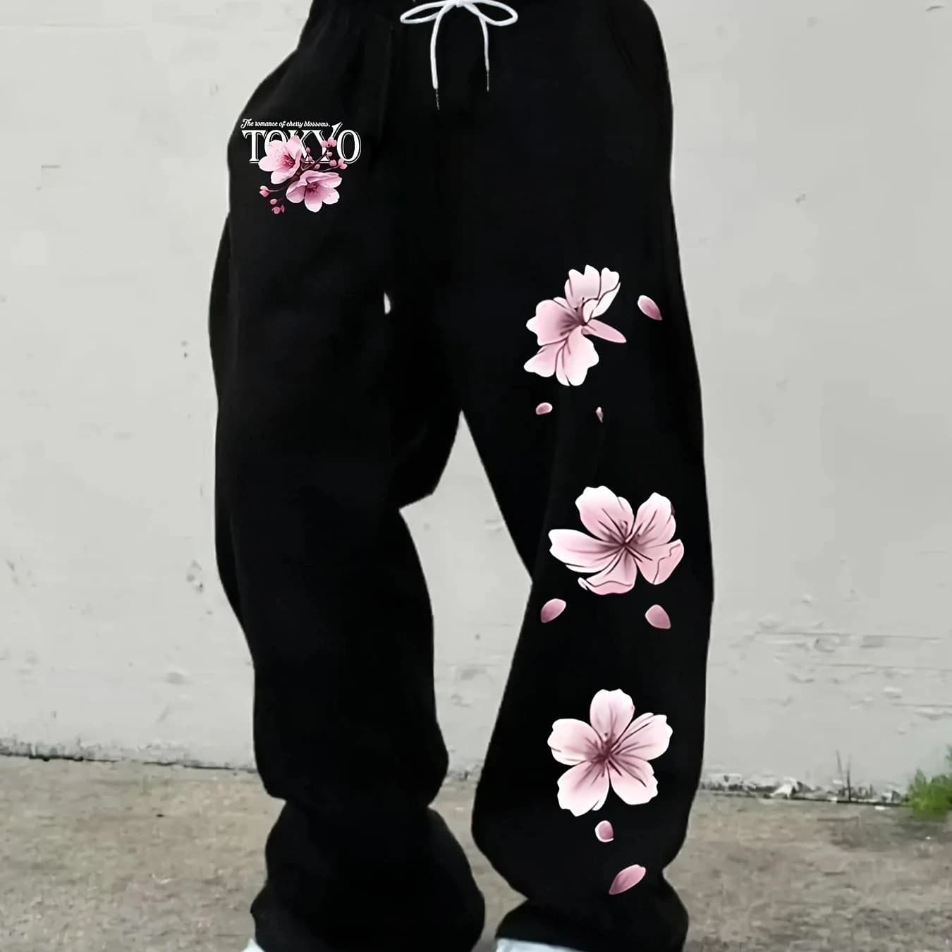Pantaloni Sportivi Casual Unisex con Stampa 3D di Spada Samurai Giapponese Sakura, Versatili per Fitness e Hip Hop