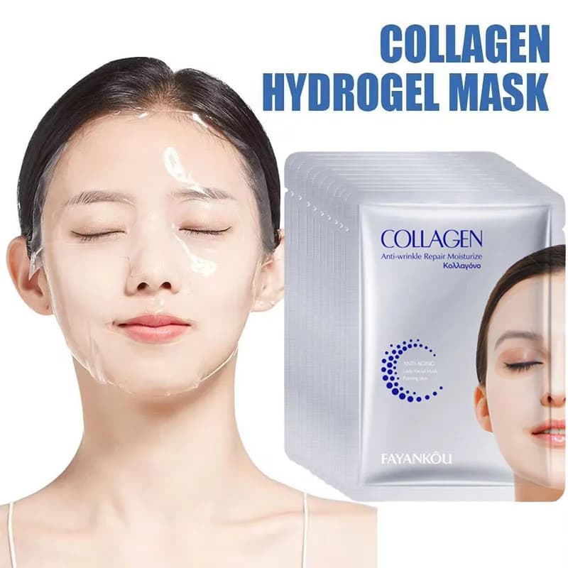 10pcs face mask to deep hydrating collagen protein collagen hydrogel crystal mask products for skin care of women anti-wrinkles
