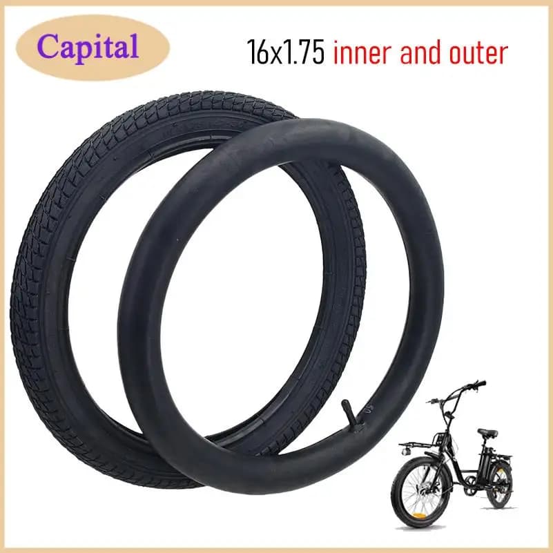For Small Wheel Folding Bicycle Tire FOR E-Bike/Fold Bicycle Tire 16X1.75 (47-305) inner and outer tires