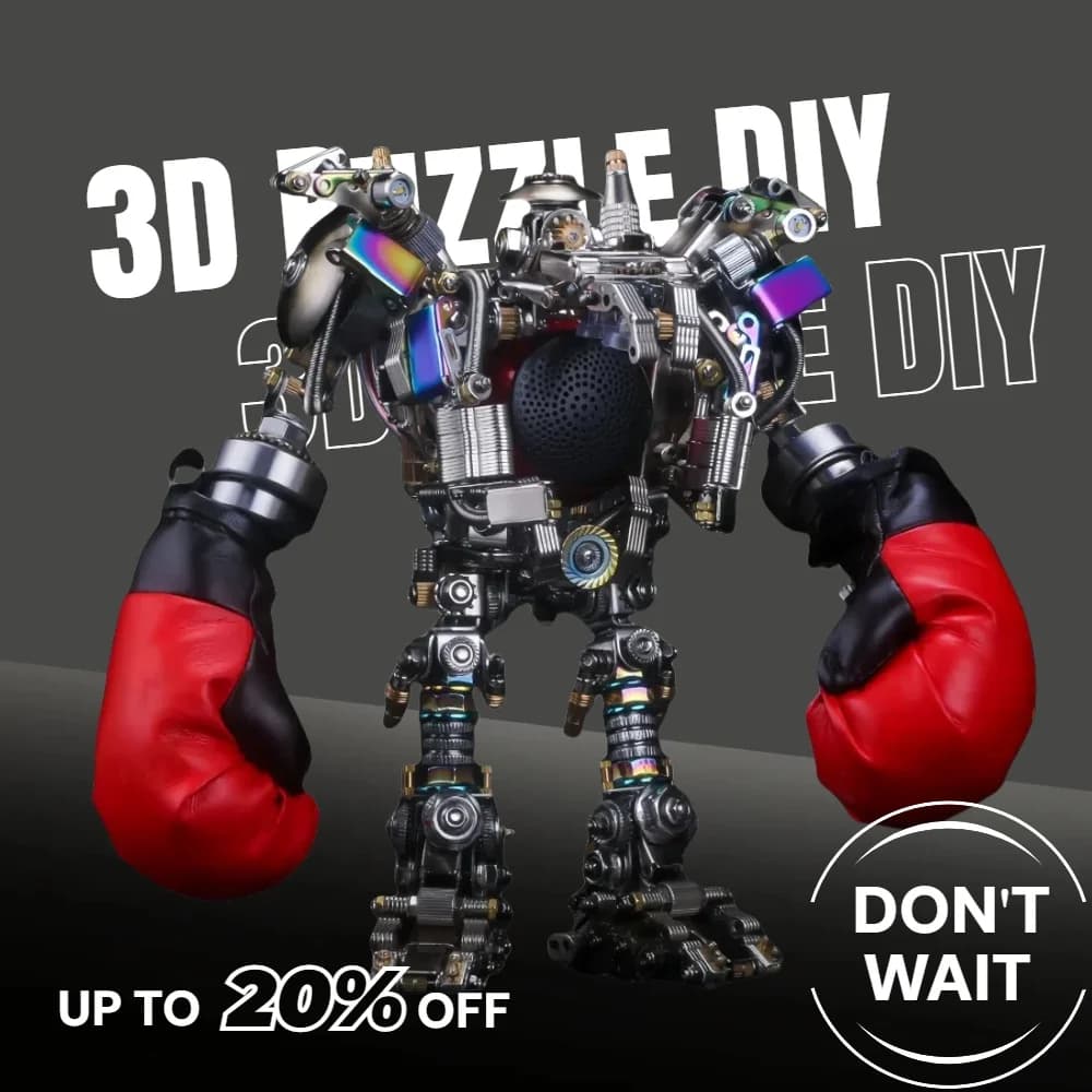 880 pezzi altoparlante Bluetooth modello di assemblaggio in metallo puzzle 3D fatto a mano fai-da-te regalo di San Valentino di Capodanno per il fidanzato