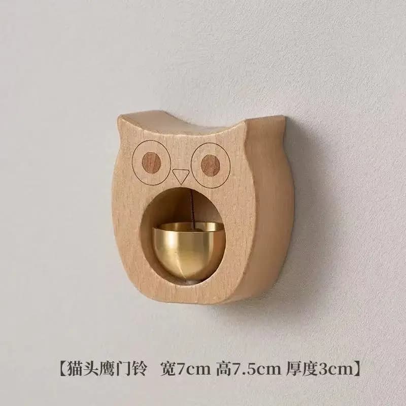 Dopamine Wind Chime Animal Series Owl Hanging Decoration Brass Bell Frog Entry Reminder Peace Pigeon In