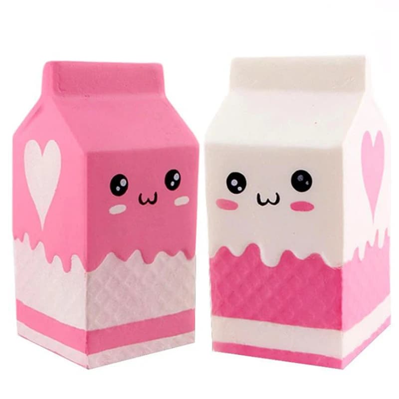 PU Simulation Jumbo Milk Carton Squishy, Cream Scented Slow Rising Squeeze Toy, Soft Anti Stress Fidget Gift for Kids