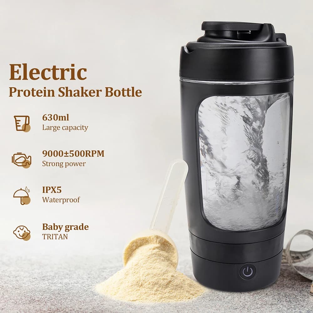 650 ml electric shaker portable whey protein shaker automatic stirring cups for multipurpose juice mixer Fitness work