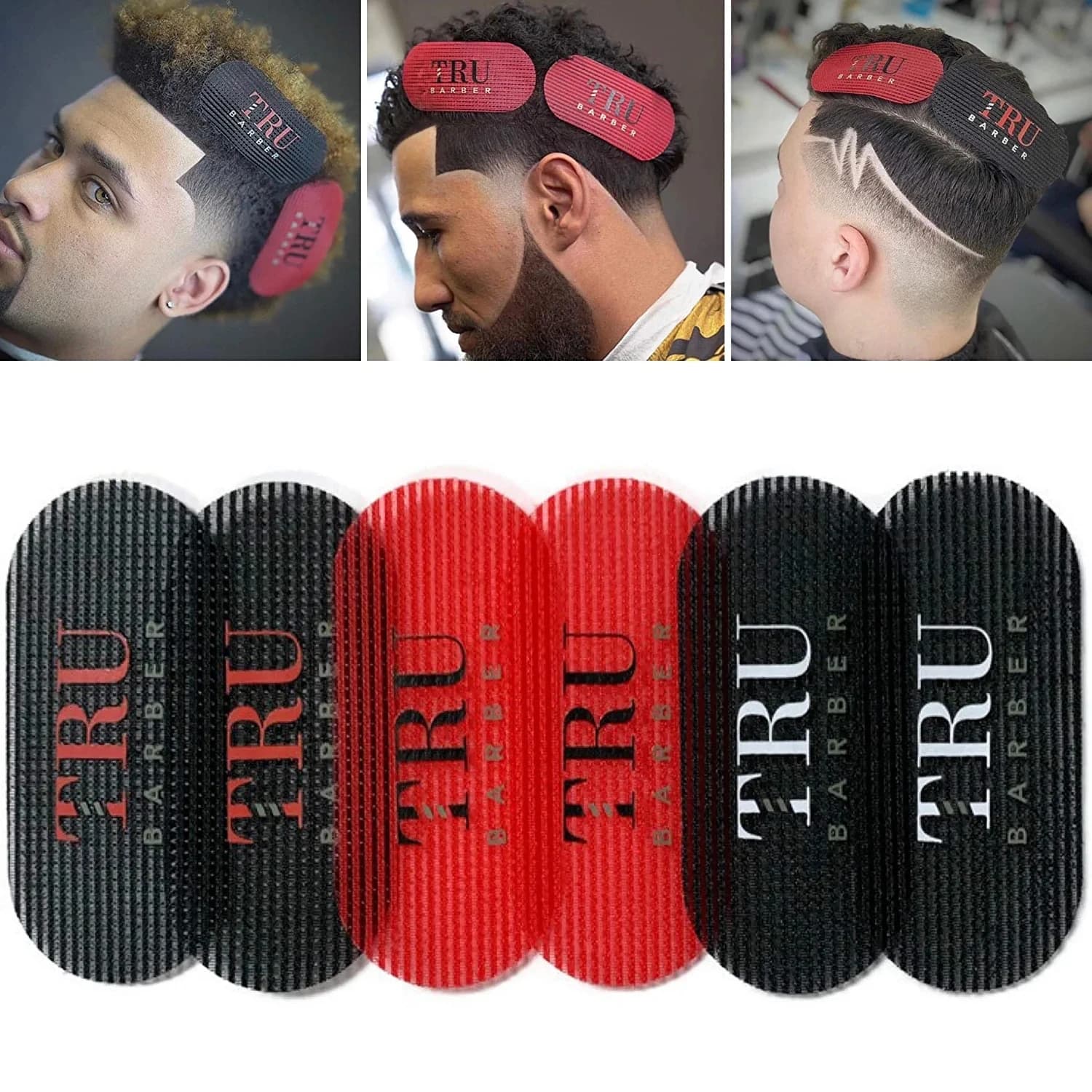 6 PINZE PER CAPELLI CONFEZIONE DA 3 colori per uomo e donna - Salone e barbiere, fermagli per capelli per lo styling, impugnature per capelli