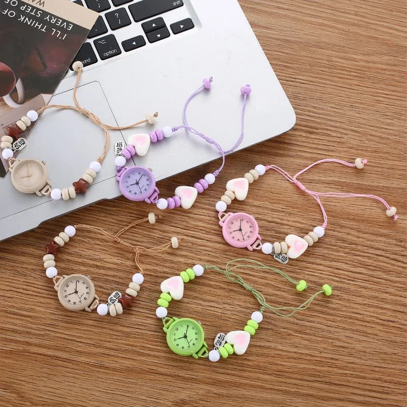 Watch from Polso Dopamine Star Love, Artistic Clock Fresco and Fashion for Students of the Middle Schools, Women's Watch with Adjustable Cordoncino