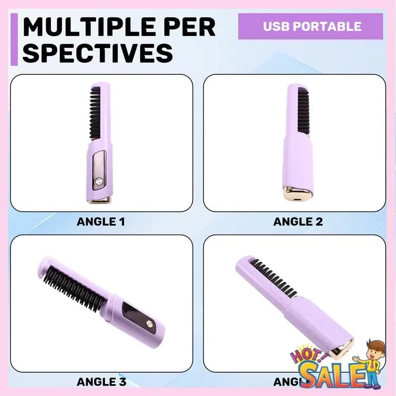 A88X negative hair plate comb brush with temperature display, anti-coating design