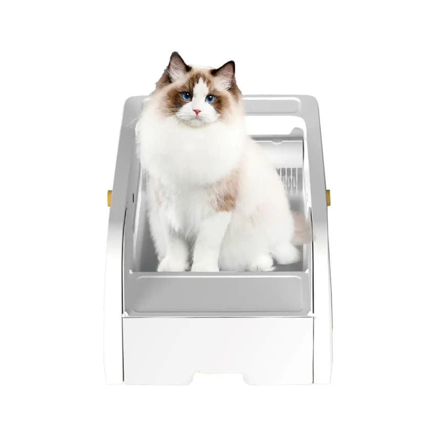 Lettiera per Gatti Completamente Automatica e Intelligente, Semi-Chiusa, Anti-Incasso, Senza Bisogno di Spalcare le Feci, con Sterilizzazione e Deodorizzazione