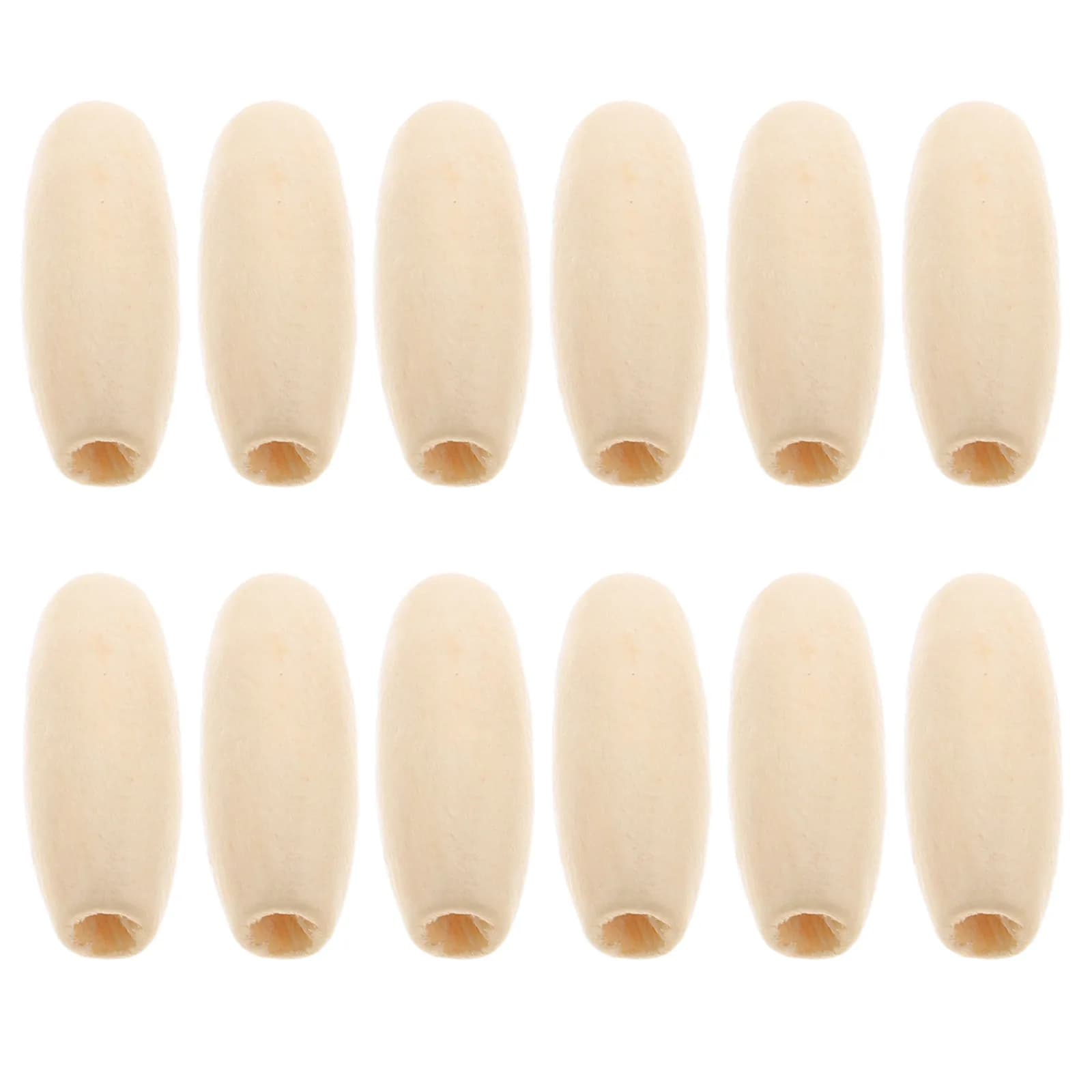 150 Pcs Beads Loose Wooden for Crafts Jewelry Making with Holes Diy Jewellery Beige Bracelet