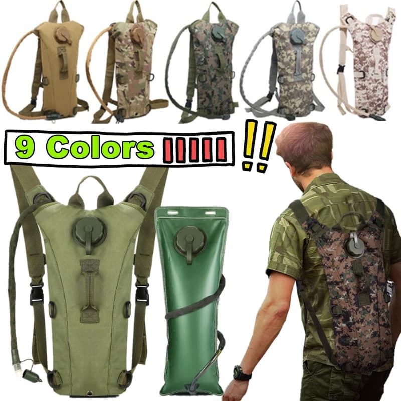 3 liters camping bag Waterproof Nylon hydration bag with bladder for racing Cycling Climbing Tourism Hiking Sports backpacks