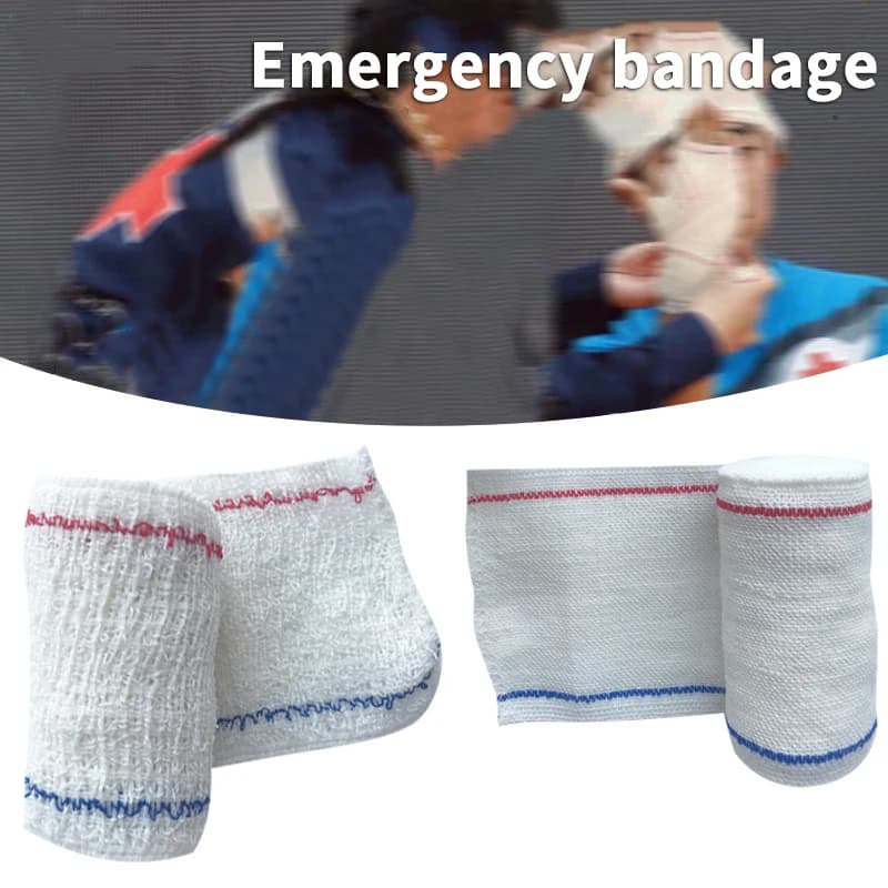 1 Rotolo di Benda Elastica Compressiva 7,5cm X 4,5m con Ganci, Nastro di Supporto Sportivo per Caviglia, Polso, Braccio, Gamba, Primo Soccorso