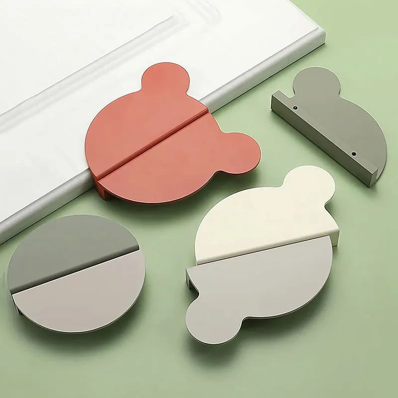 Maniglie per mobili Smart Bear per bambini, guardaroba a semicerchio, cassettiere, maniglie, vari colori, pomelli per cassetti, accessori da cucina moderni