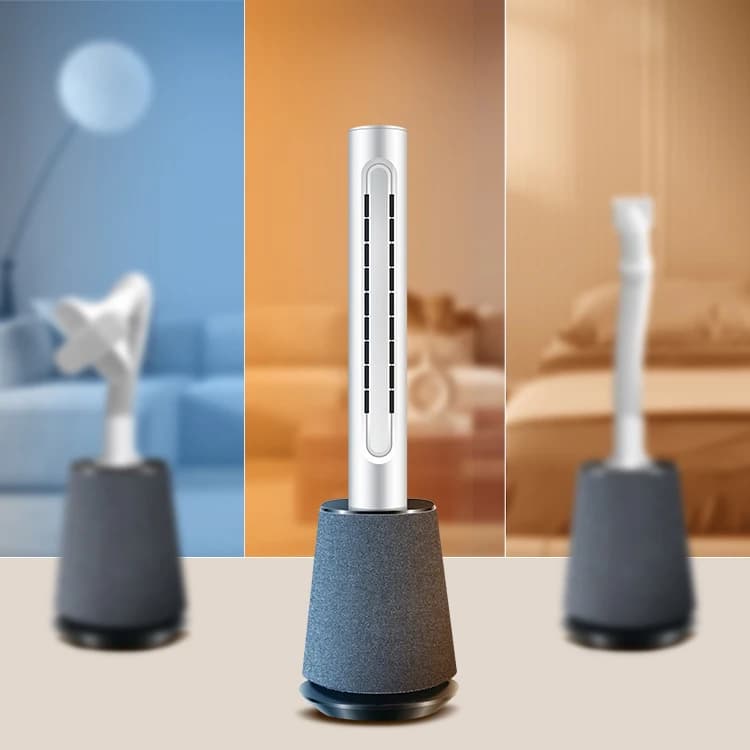 Uscita aria staccabile Temporizzatore 8 ore App Wifi Telecomando Ventilatore senza lama caldo e freddo con purificatore d'aria