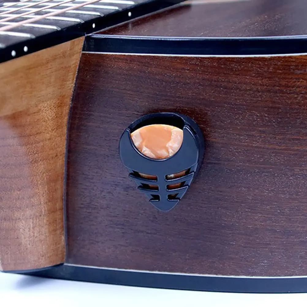50 Pezzi Scatole Porta Plettri per Chitarra, Porta Plettri Autoadesivi Leggeri e Portatili per Viaggi e Performance, per Chitarra e Basso