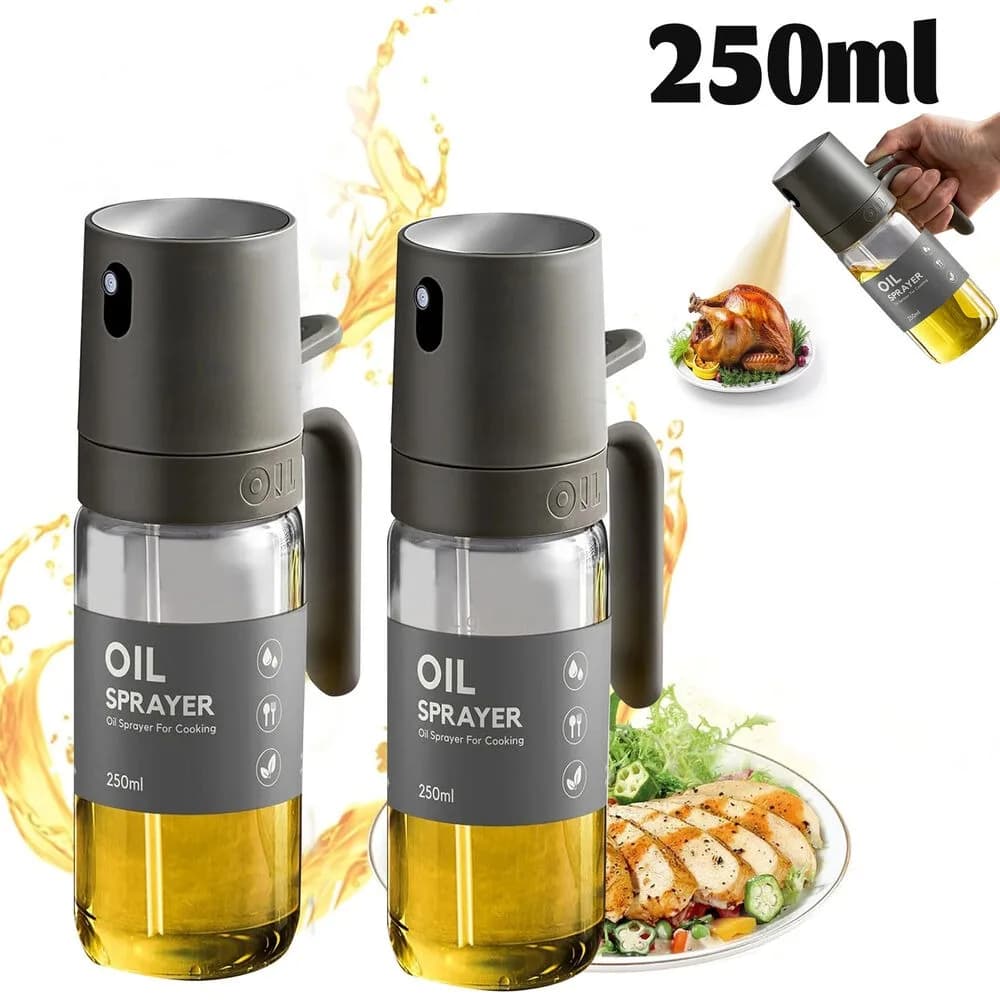 Bottiglia spray per olio in vetro, set di erogatori per galottini, gadget da cucina, accessori, spruzzatore di olio spray extravergine di oliva per il campeggio