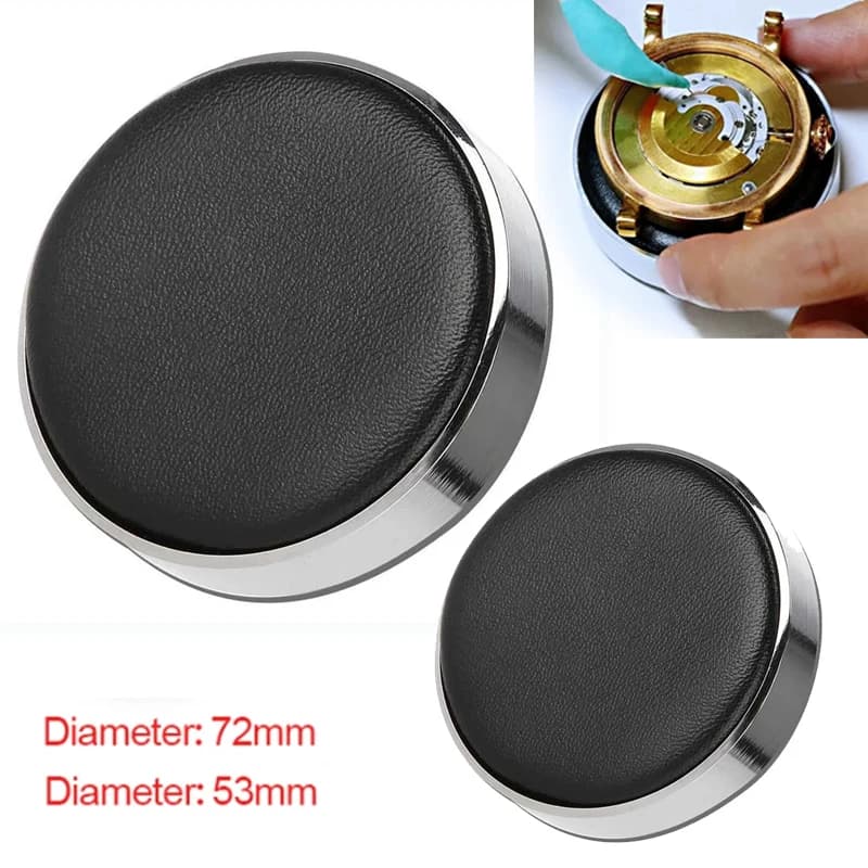 Supporto di protezione in pelle per cuscino per involucro per movimento professionale per gioielli per orologi per accessori per strumenti di riparazione per orologi da orologiaio