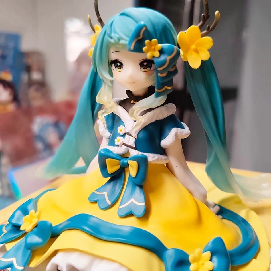 Anime Hatsune Miku Action Figures Giunti mobili Contiene oggetti di scena Collezione di decorazioni per il desktop Giocattoli modello in PVC Regali per bambini