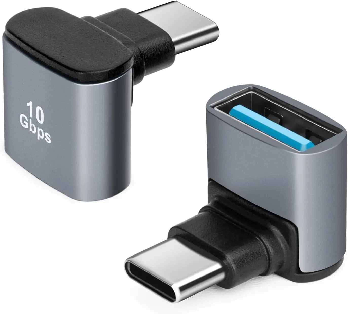 USB C to USB 3.1 from 90 degrees C to USB Adapter from right angle USB Data Transfer from 10 Gbps for Laptop Tablet