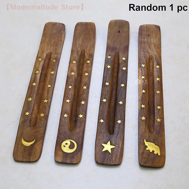Porta Incenso in Legno Naturale con Raccogli Ceneri, Bruciatore, Supporto e Base per Incenso, Piatto per Aromaterapia, Decorazione per la Casa