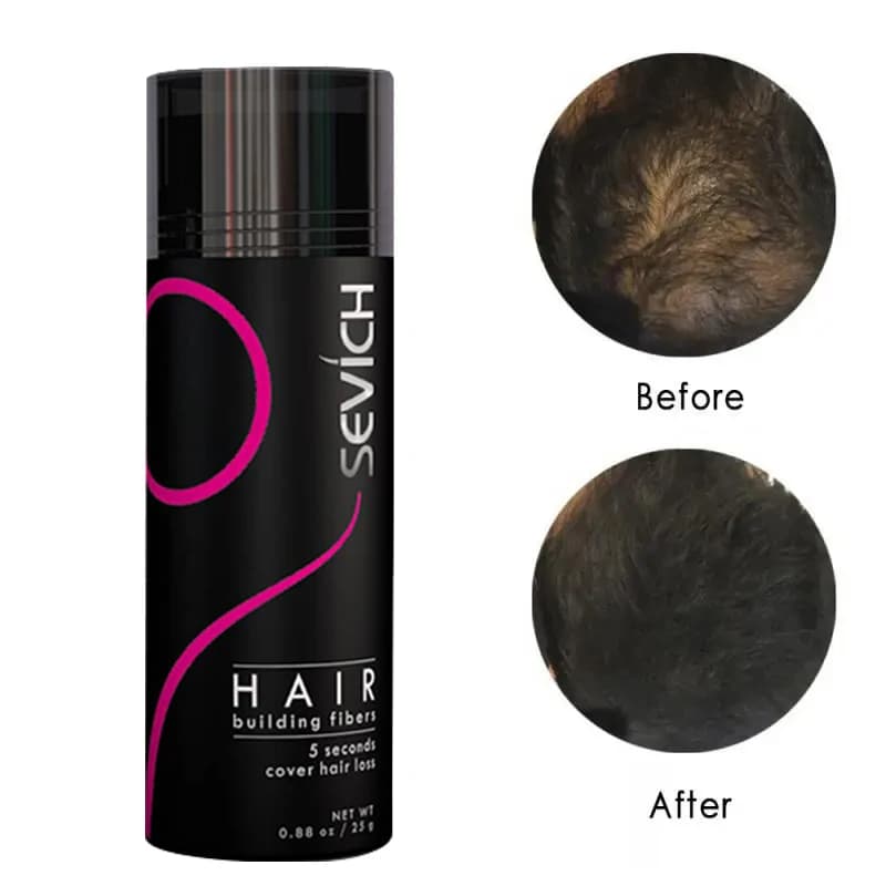 Sevich 25g 10 colors keratin hair loss fiber building hair growth fiber recharges hair loss concealer blender product for hair care