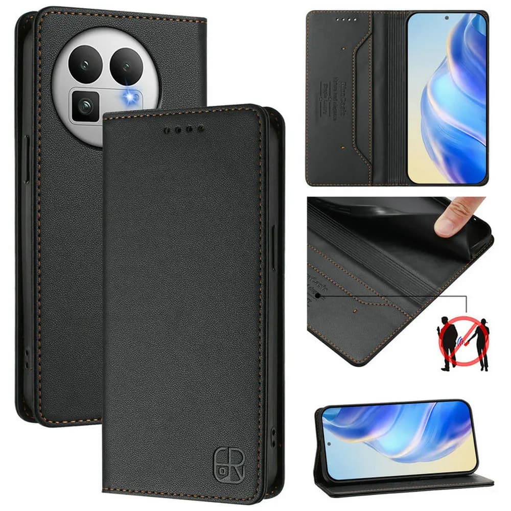Per Realme GT 8 Pro 5G Custodia a Portafoglio in Pelle con Blocco RFID per OPPO Realme GT8 Pro Cover Magnetica a Ribalta Realmi GT 8 8Pro Funda