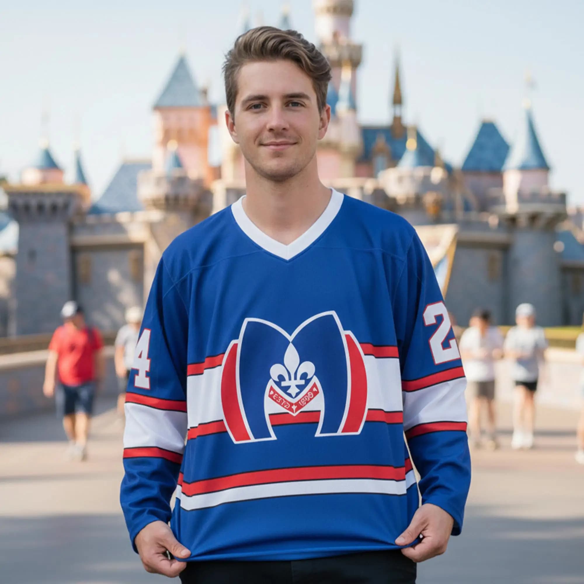 Maglia da hockey da uomo Rozanov Hollander Camicia a maniche lunghe con scollo a V Personalizzata Streetwear Fan Lover Gift Top da allenamento sportivo traspirante