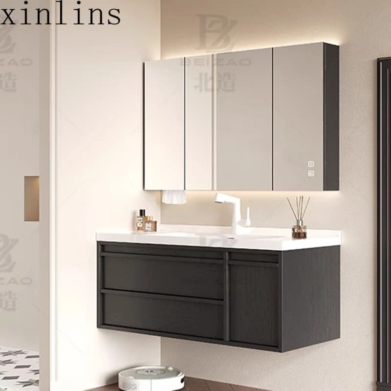 Mobili da Bagno in Stile Francese, Lavabi in Ceramica, Armadietti Vintage con Specchio e Spazio di Archiviazione