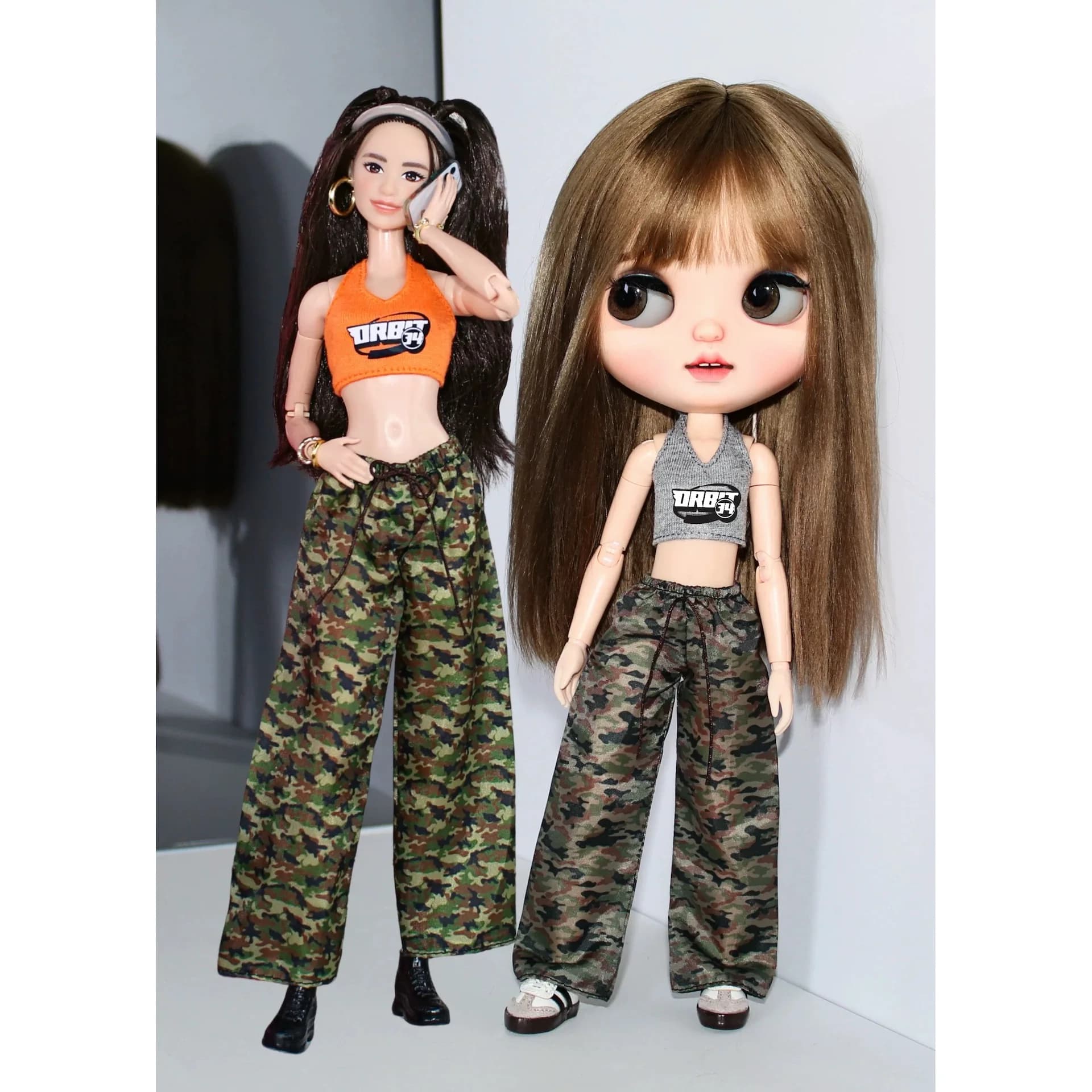 30 centimetri BJD FR Supermodel Vestiti per le bambole Spice Girls Lettera Gilet + Pantaloni mimetici Set per 1/6 Doll Xinyi Usura quotidiana FAI DA TE Dress Up
