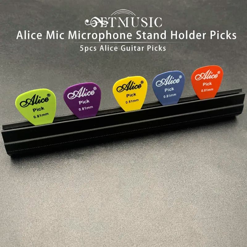Alice Mic Microphone Stand Holder Picks Rubber Holder + Free 5pcs Guitar Picks Free Shipping