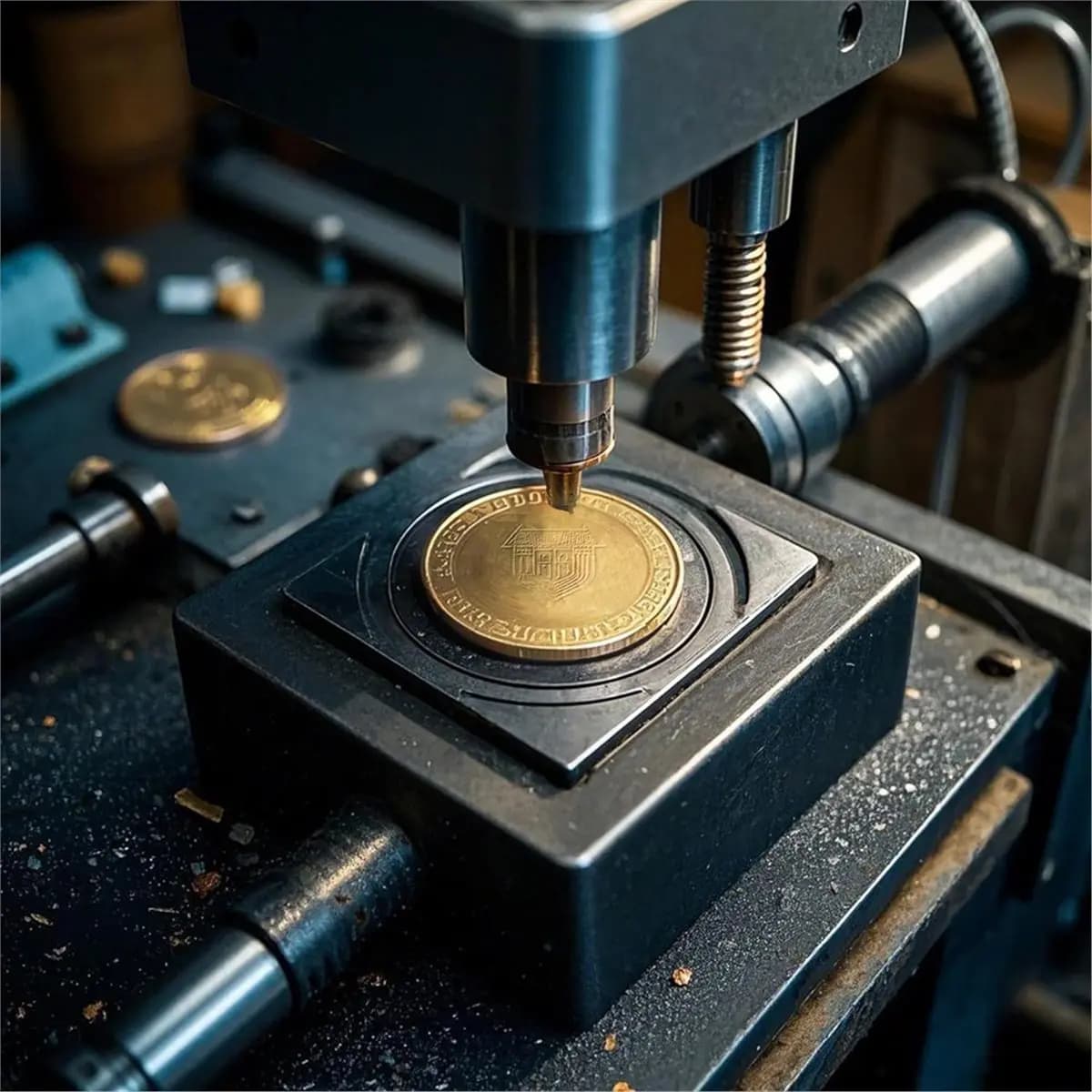 12 Pcs Brass Coin Blanks for Laser Engraving Blanks Solid Brass Coin with Acrylic Protection Box Threaded Edged 40mm