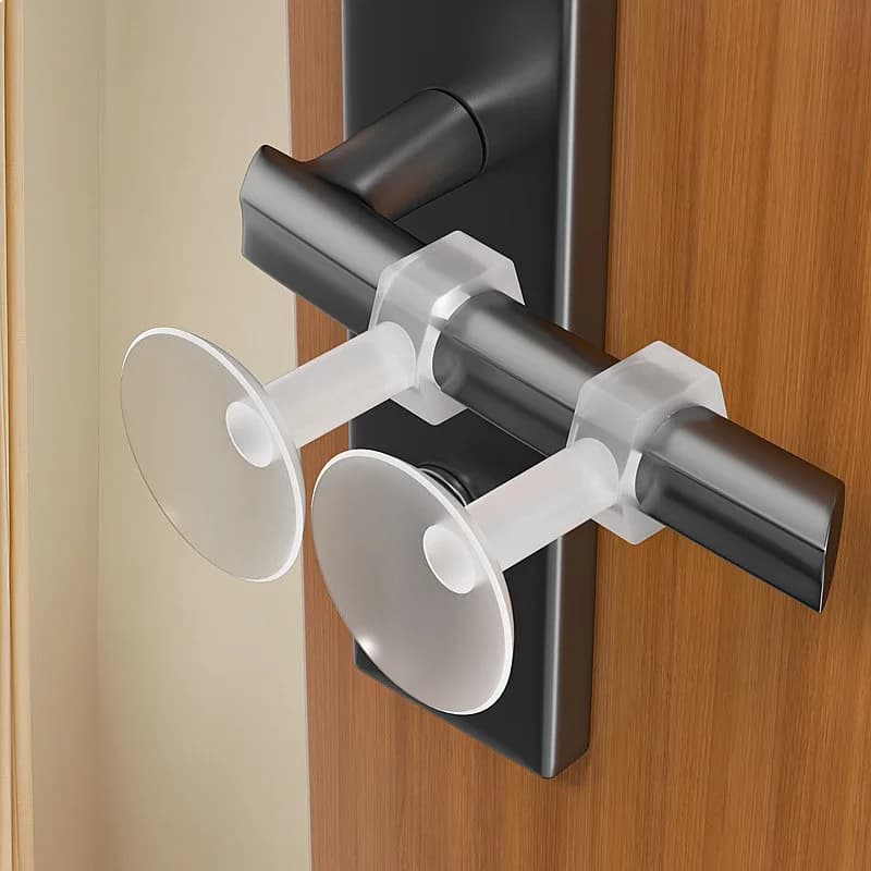 Silicone Door Stopper Handle Bumper Pad No Drill Rubber Door Catch Quiet Doorstop for Bathroom