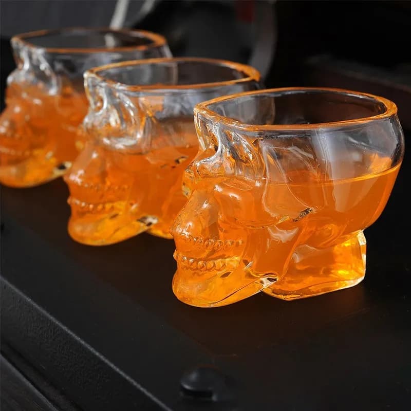 Tazza regalo artigianale con teschio in vetro creativo, tazza da birra, decanter per vino, per liquore