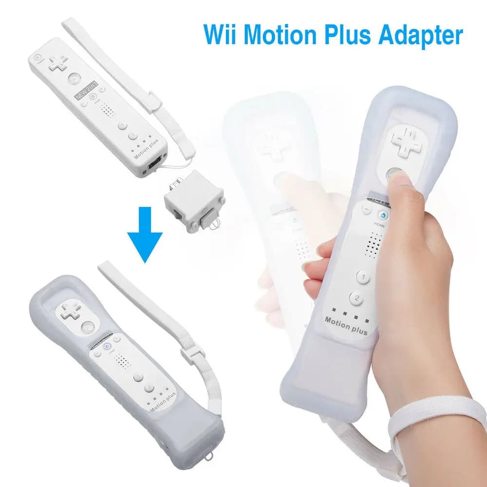 1 Set/2 Set per Nintendo Wii Controller Remoto Giochi Motion Enhancer per Nintendo Wii Motion Plus Adattatore Sensore + Custodia in silicone
