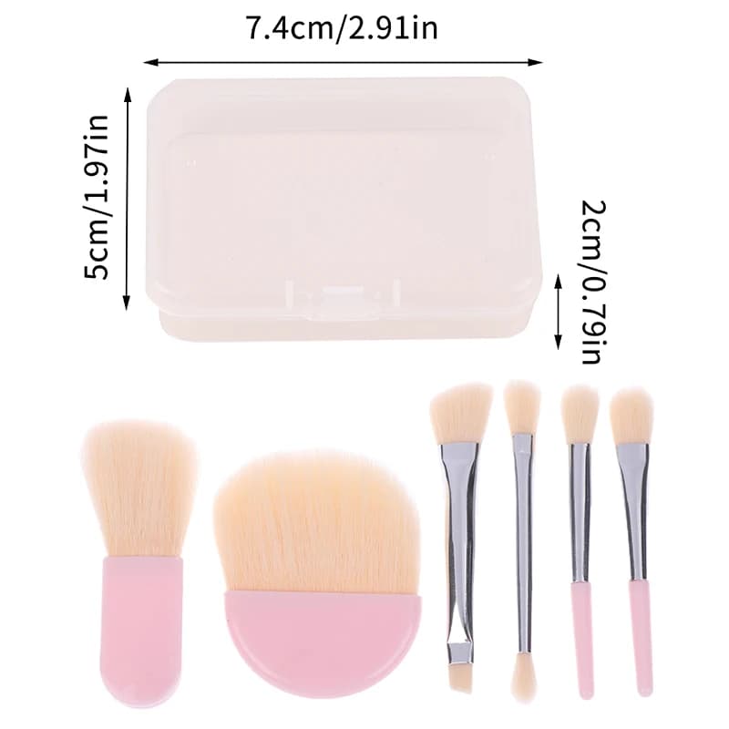 1Set Mini travel makeup brush Set Soft concealer Brush Beauty foundation Shade tool Eyelash Brush Cosmetics with Box